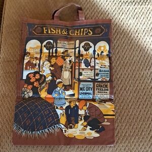 Vintage Fish & Chips 2 Handled Bag From the UK